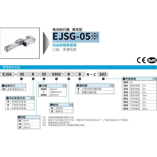 CKD喜開理電動執(zhí)行器（無馬達型）滑塊型EJSG-05R050050NBN-CS05