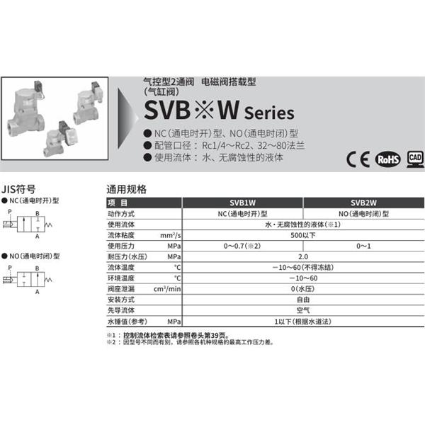 CKD喜開(kāi)理氣控型2通閥（氣缸閥）SVB2W-50A-02CS-AC100V