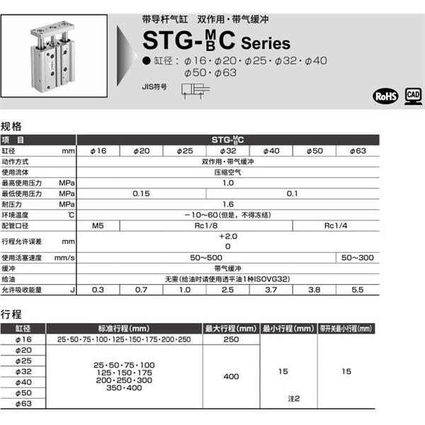 CKD喜開理帶導(dǎo)桿氣缸STG-MC-20-25-T0H-R